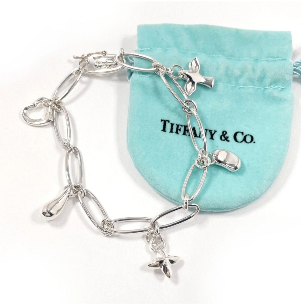 TIFFANY & Co. bracelet 5 charm Elsa Peretti Silver 925